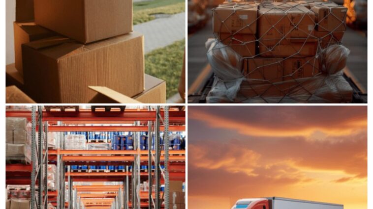 Ocean freight cargo ship delivering goods across Canada