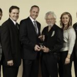 David Suzuki presenting sustainability award to Skyline REIT at the 2025 FRPO Awards