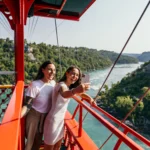 Whirlpool Aero Car crossing the Niagara Gorge during 2023 season after refurbishment