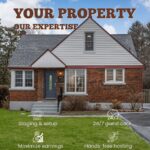 HAH Developments team performing lawn maintenance at a residential property in Niagara Falls