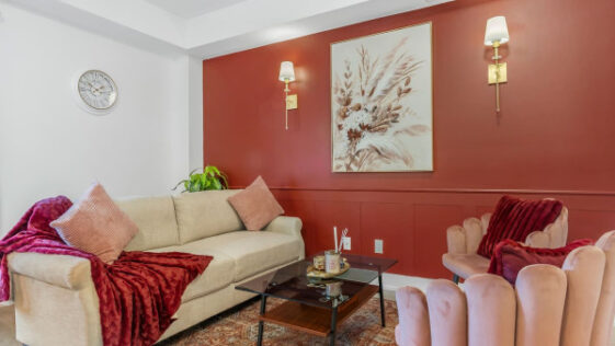 Modern 2-bedroom short-term rental apartment managed by HAH Developments in Niagara Falls, Ontario.