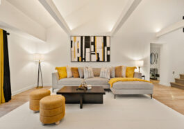 Airbnb 26 Duke St Niagara Falls living room interior managed by HAH Developments