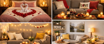 Romantic Valentine’s Week décor at a luxury short-term rental by Home Away From Home Developments Inc in Niagara Falls