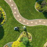 Healthy green lawn maintained during hot summer by NLLC