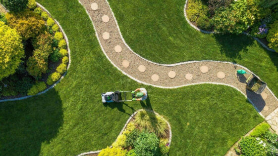 Healthy green lawn maintained during hot summer by NLLC