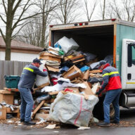 Professional garbage removal Niagara Falls by Niagara Landscaping Lawn Care & Cleaning team handling junk disposal safely