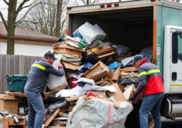 Professional garbage removal Niagara Falls by Niagara Landscaping Lawn Care & Cleaning team handling junk disposal safely