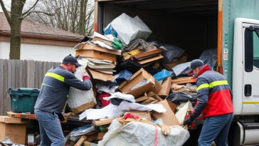 Professional garbage removal Niagara Falls by Niagara Landscaping Lawn Care & Cleaning team handling junk disposal safely